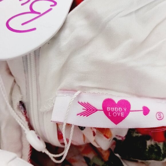 Buddy Love, NWT Bonnie Puff Sleeve Mini Dress, Love Story Floral Small Coquette - Picture 2 of 16